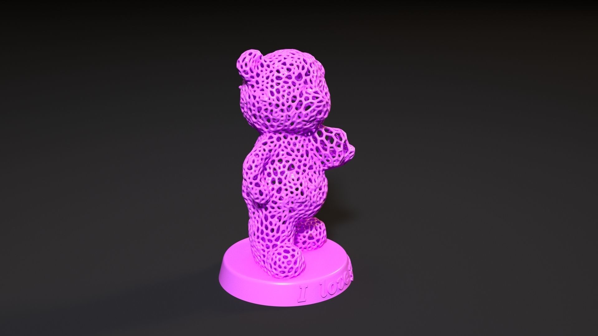 Love Bear 3D print model_7
