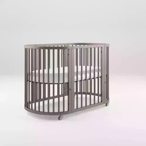 3D Model of  Stokke sleepi crib - Grey Low-poly 3D model