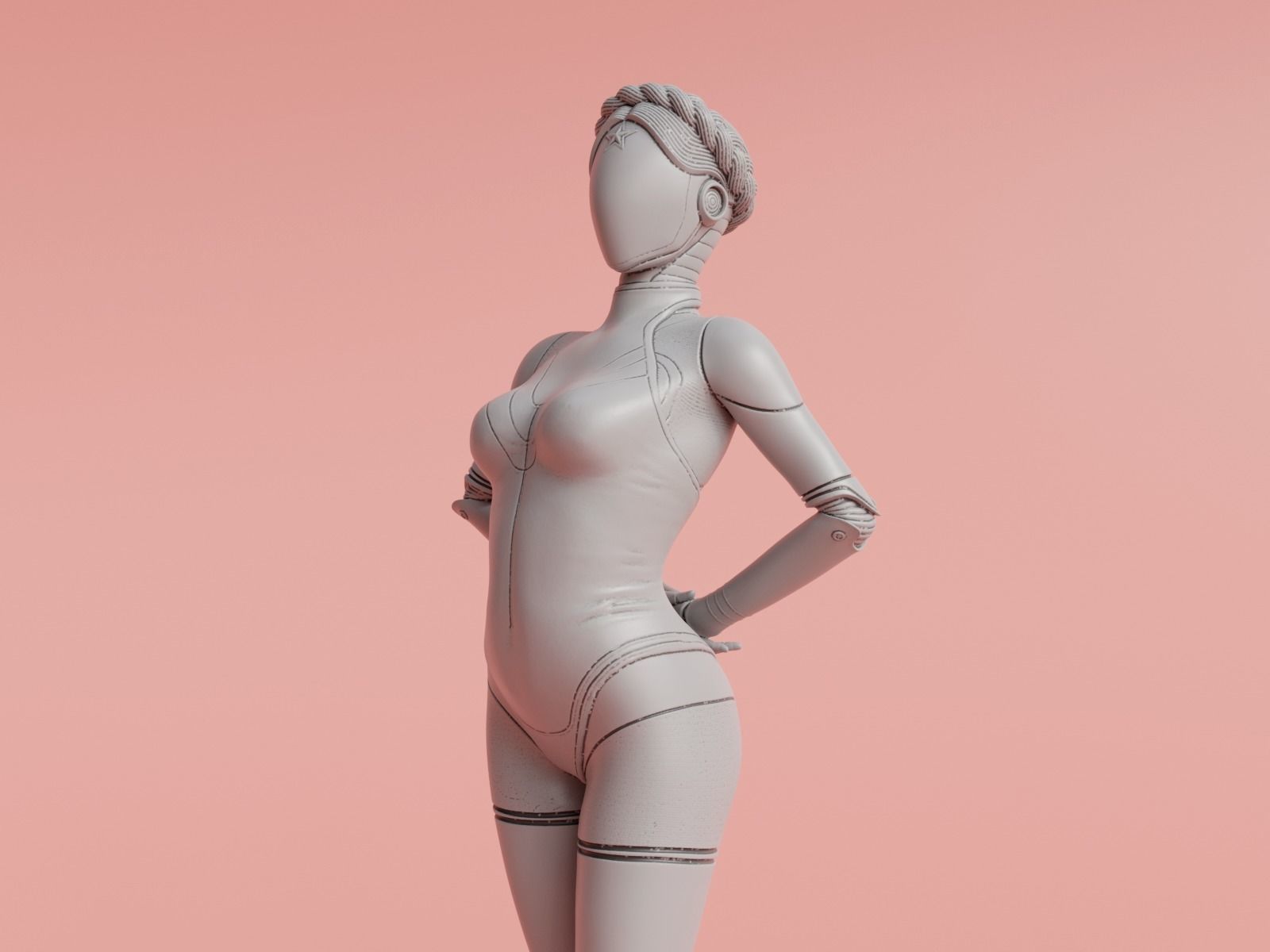 Ballerina Twins Robots 3D print model_3
