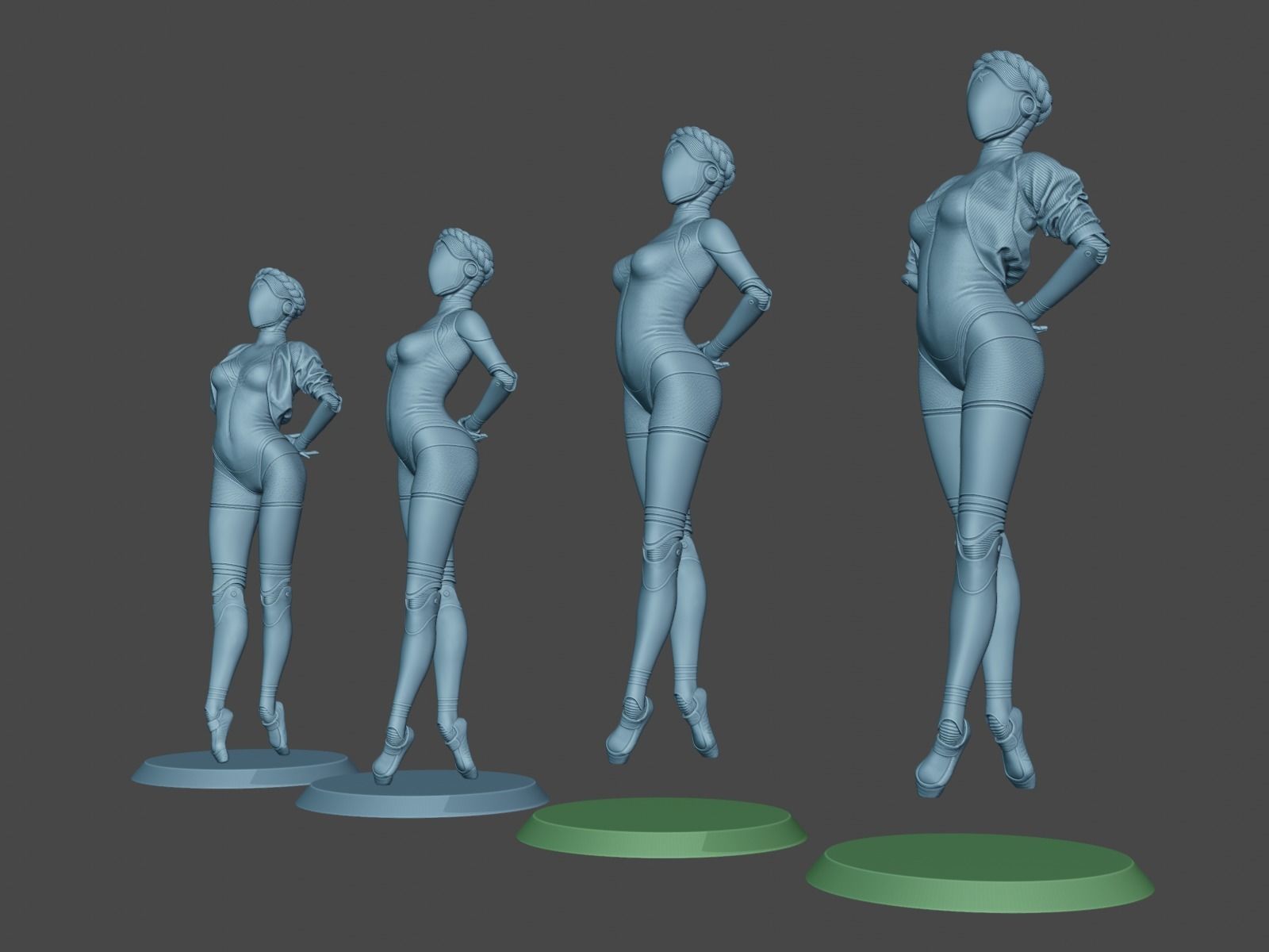 Ballerina Twins Robots 3D print model_11