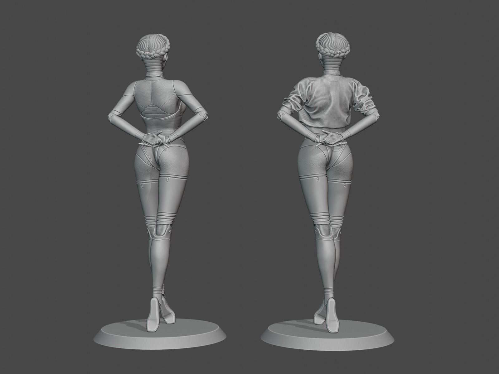 Ballerina Twins Robots 3D print model_5