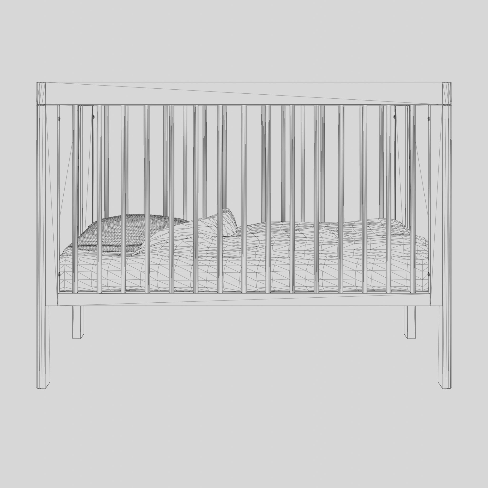 3D Model of Troll crib Sofa Lukas Low-poly 3D model_5