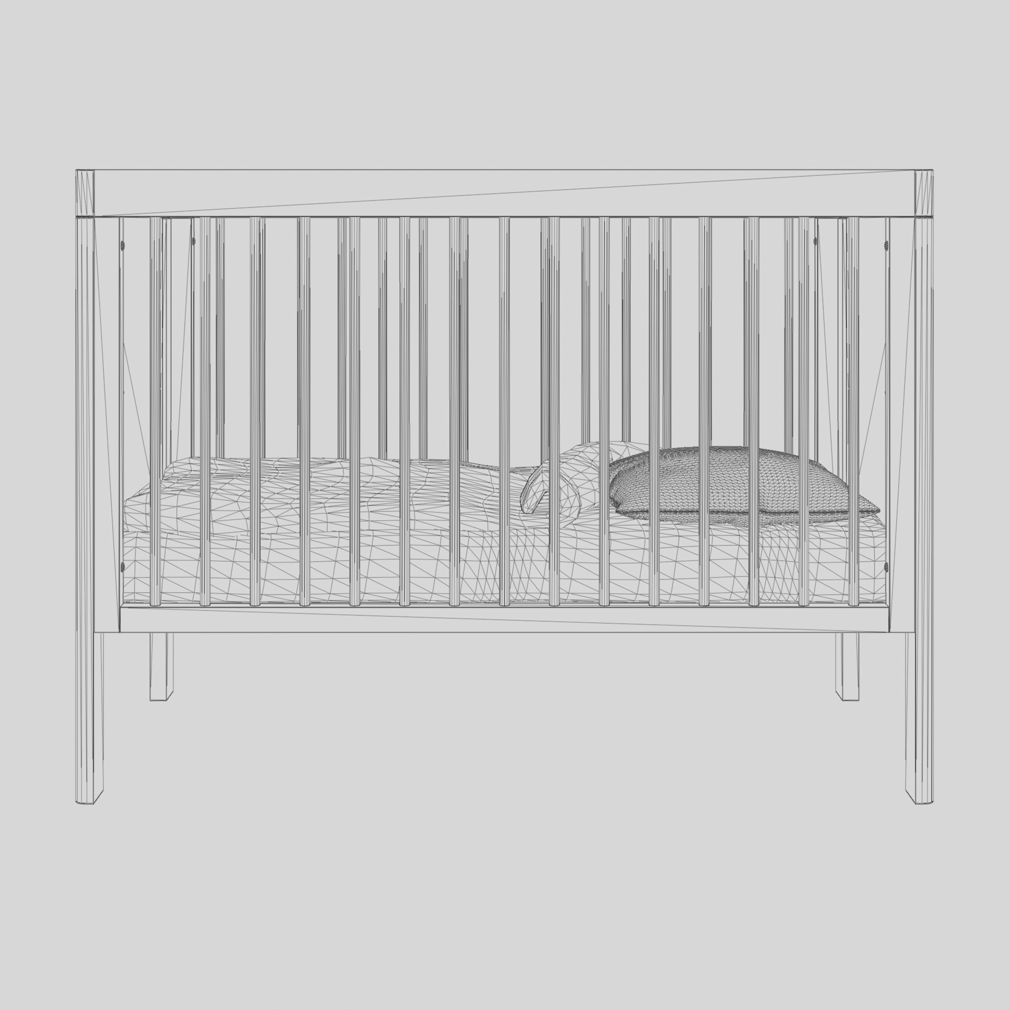 3D Model of Troll crib Sofa Lukas Low-poly 3D model_6