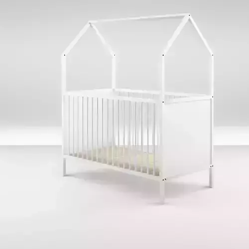 3D Model of  Stokke home bed white