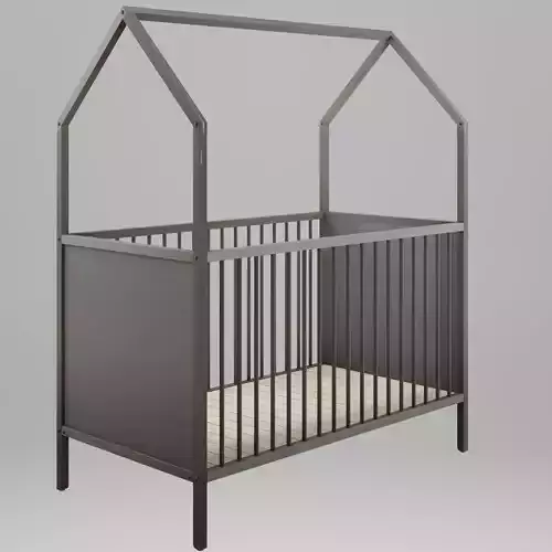 3D Model of Stokke home bed - Grey