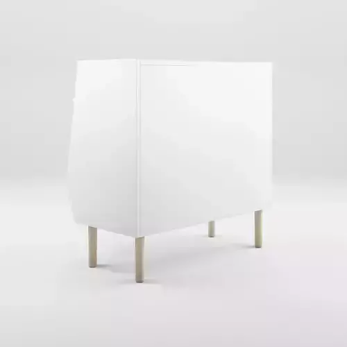 3D Model of Bookcase - White