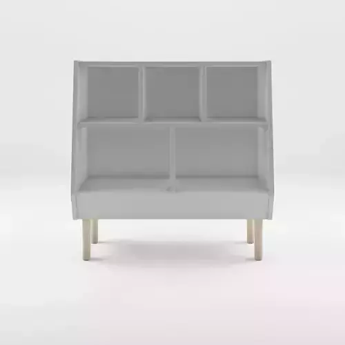 3D Model of Bookcase - Grey