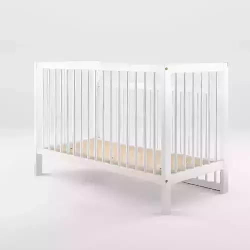 3D model of Swedish Cot Ulla with reclining long side 