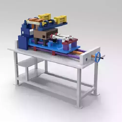 90 degree tube bending Machine Low-poly 3D model