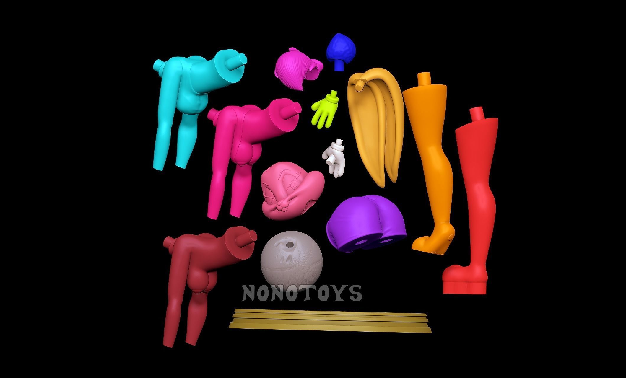 Lola Bunny NSFW 3D print model_8