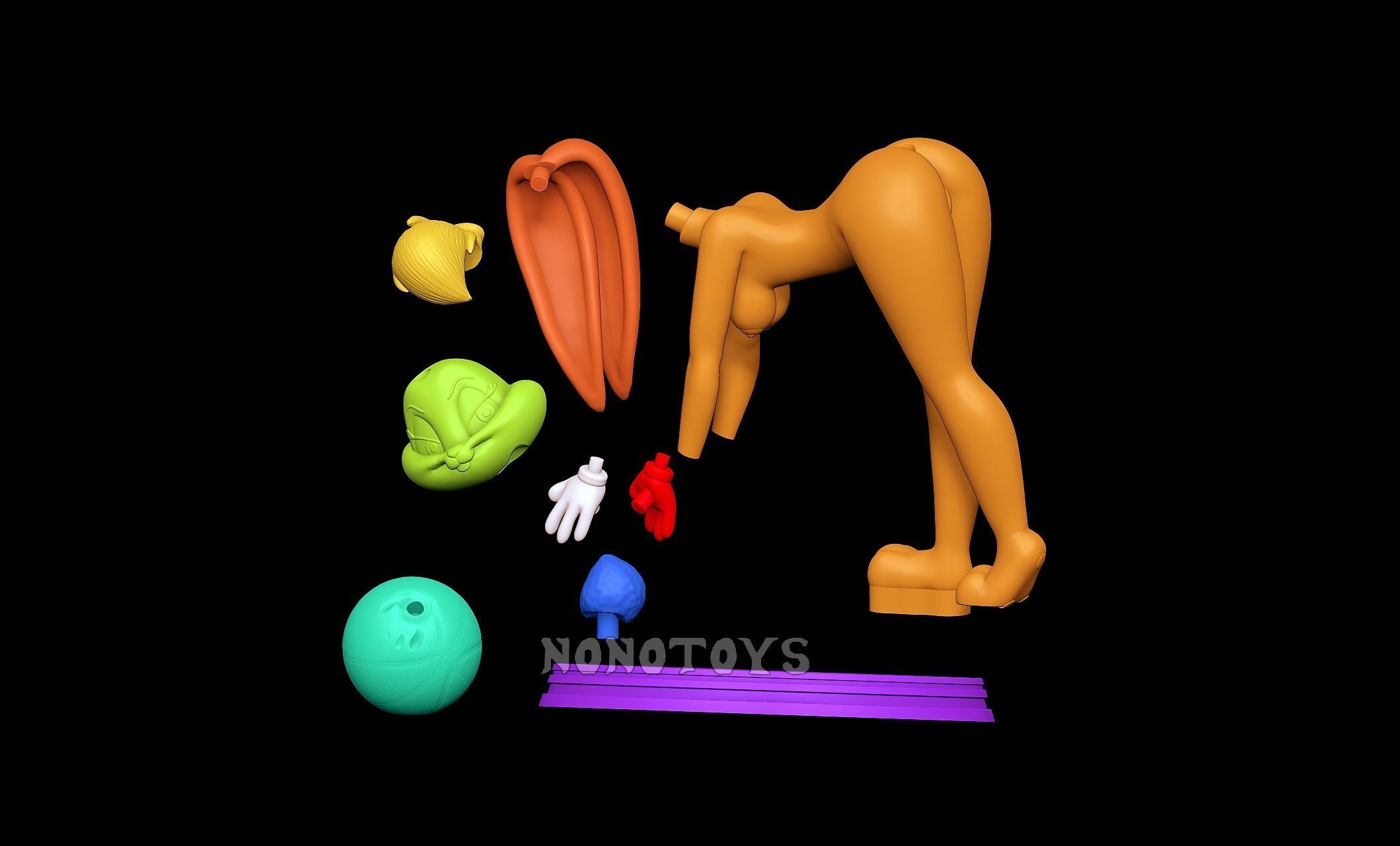 Lola Bunny NSFW 3D print model_16