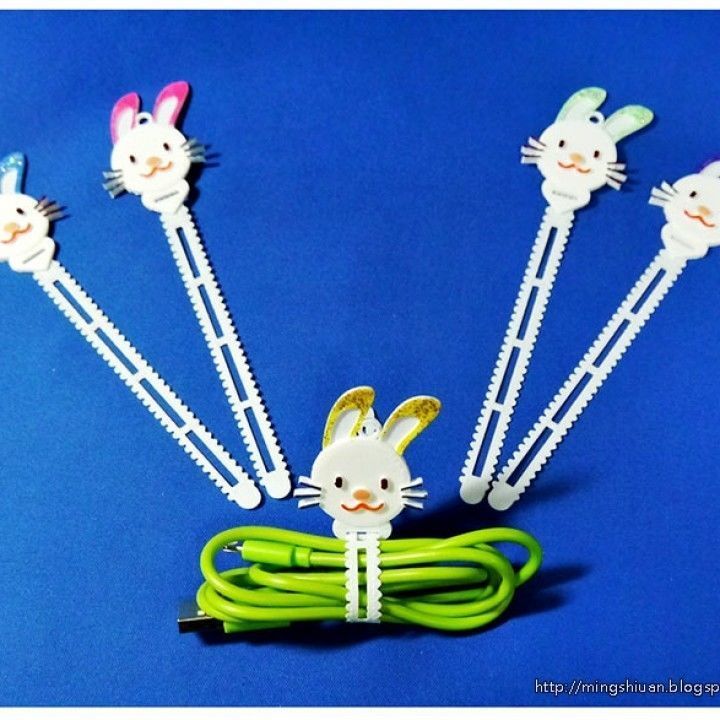 Bunny Cable Holder  Bookmarks  Keychain   Bracelet 3D print model_4