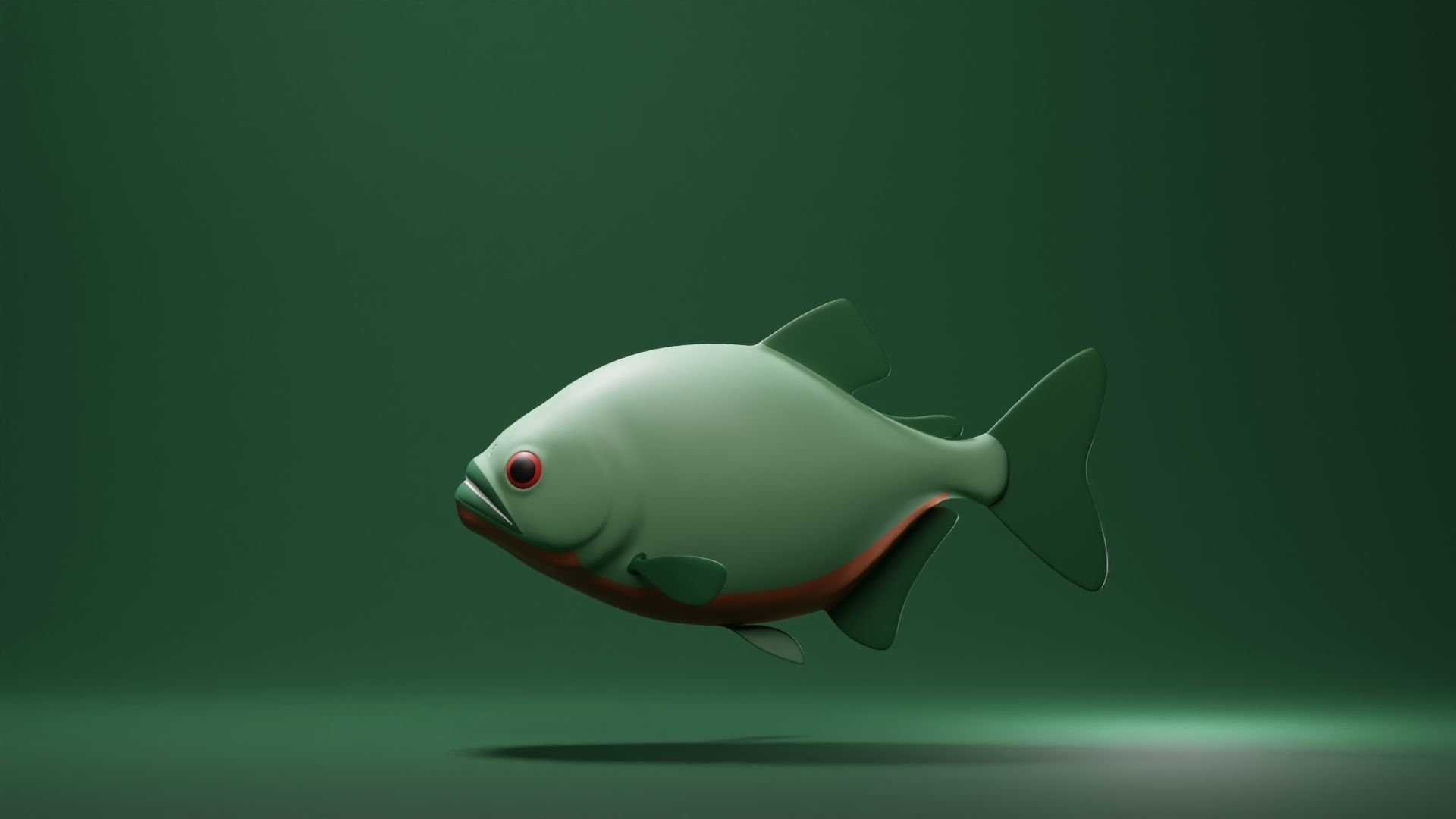 Piranha Base Mesh Low-poly 3D model_5
