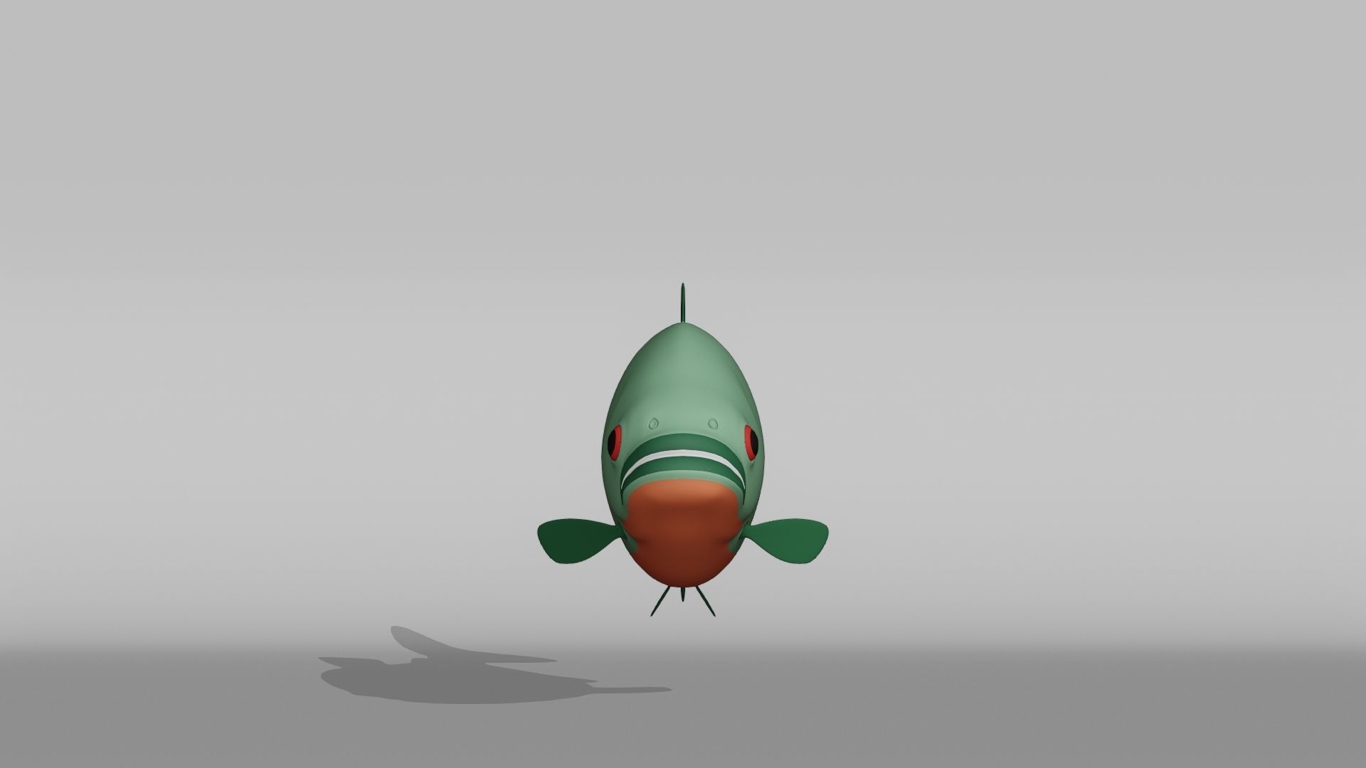 Piranha Base Mesh Low-poly 3D model_7