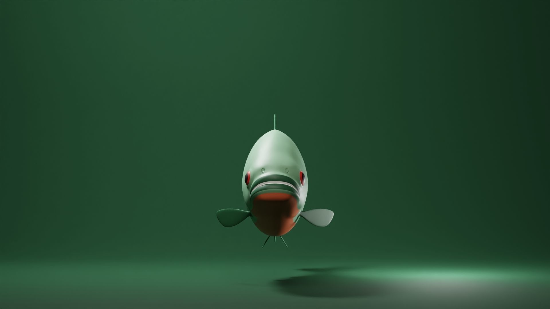 Piranha Base Mesh Low-poly 3D model_2