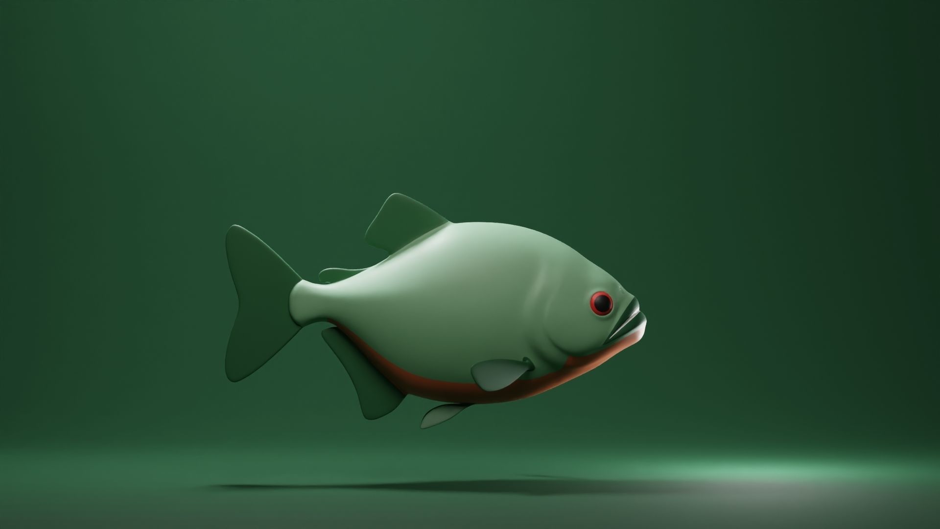 Piranha Base Mesh Low-poly 3D model_3
