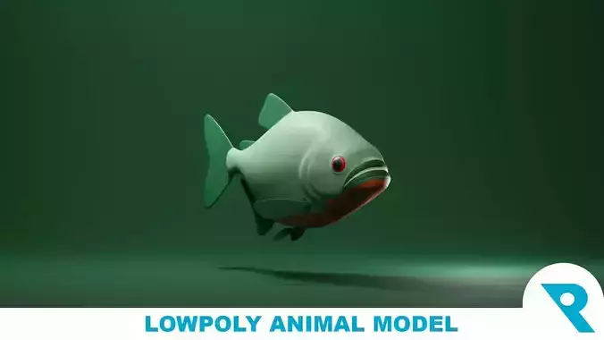 Piranha Base Mesh Low-poly 3D model