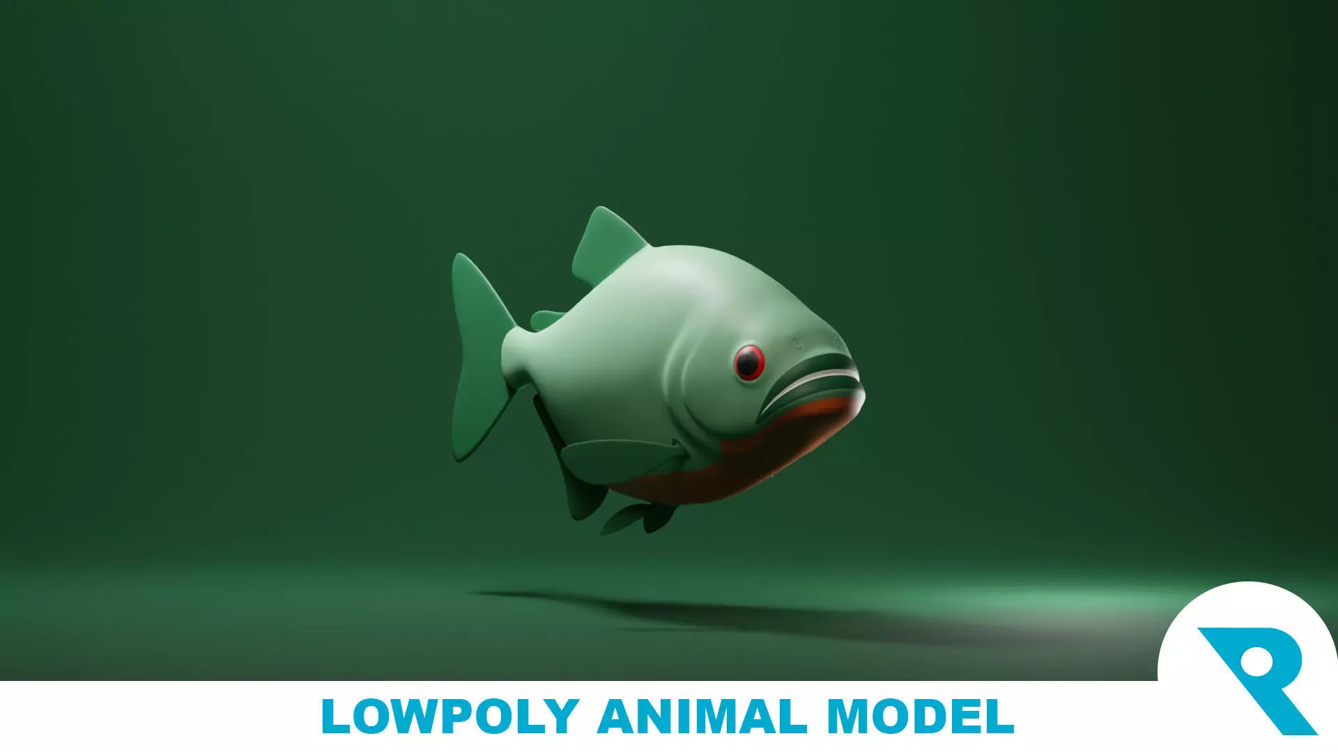 Piranha Base Mesh Low-poly 3D model_0