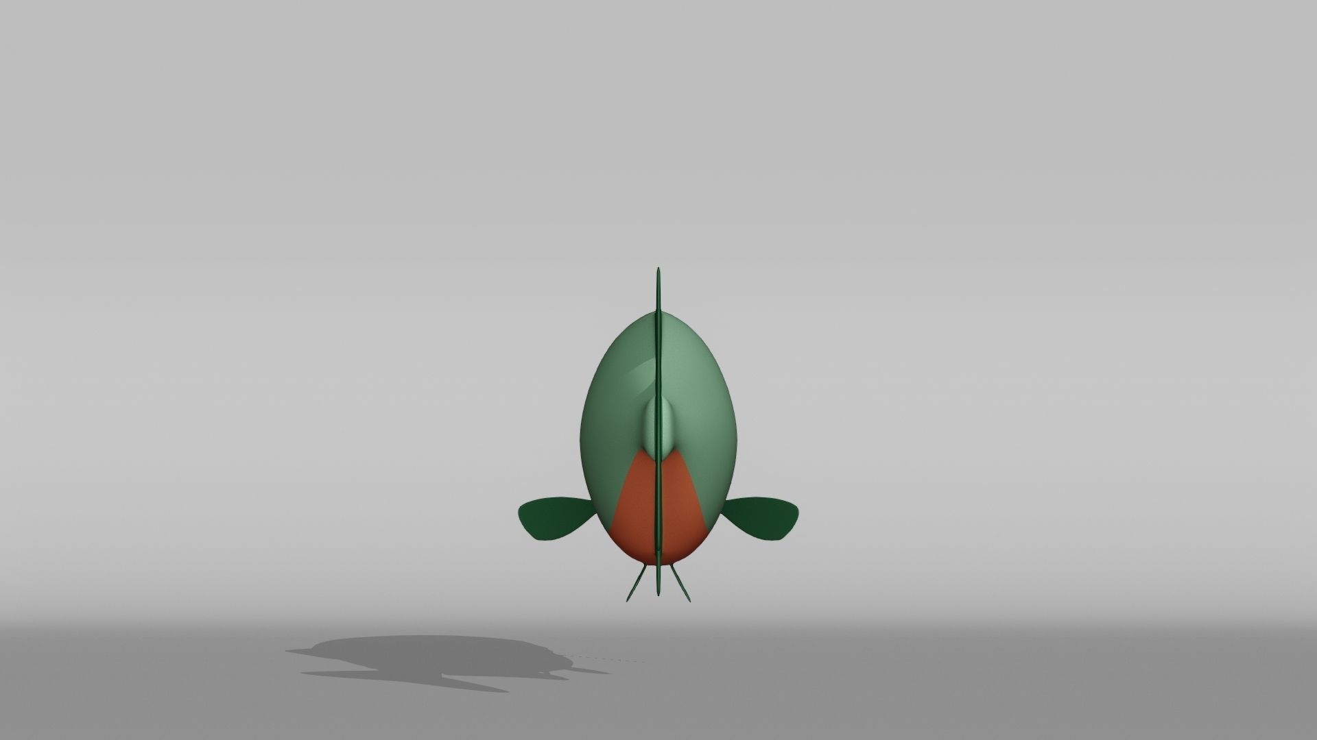 Piranha Base Mesh Low-poly 3D model_9