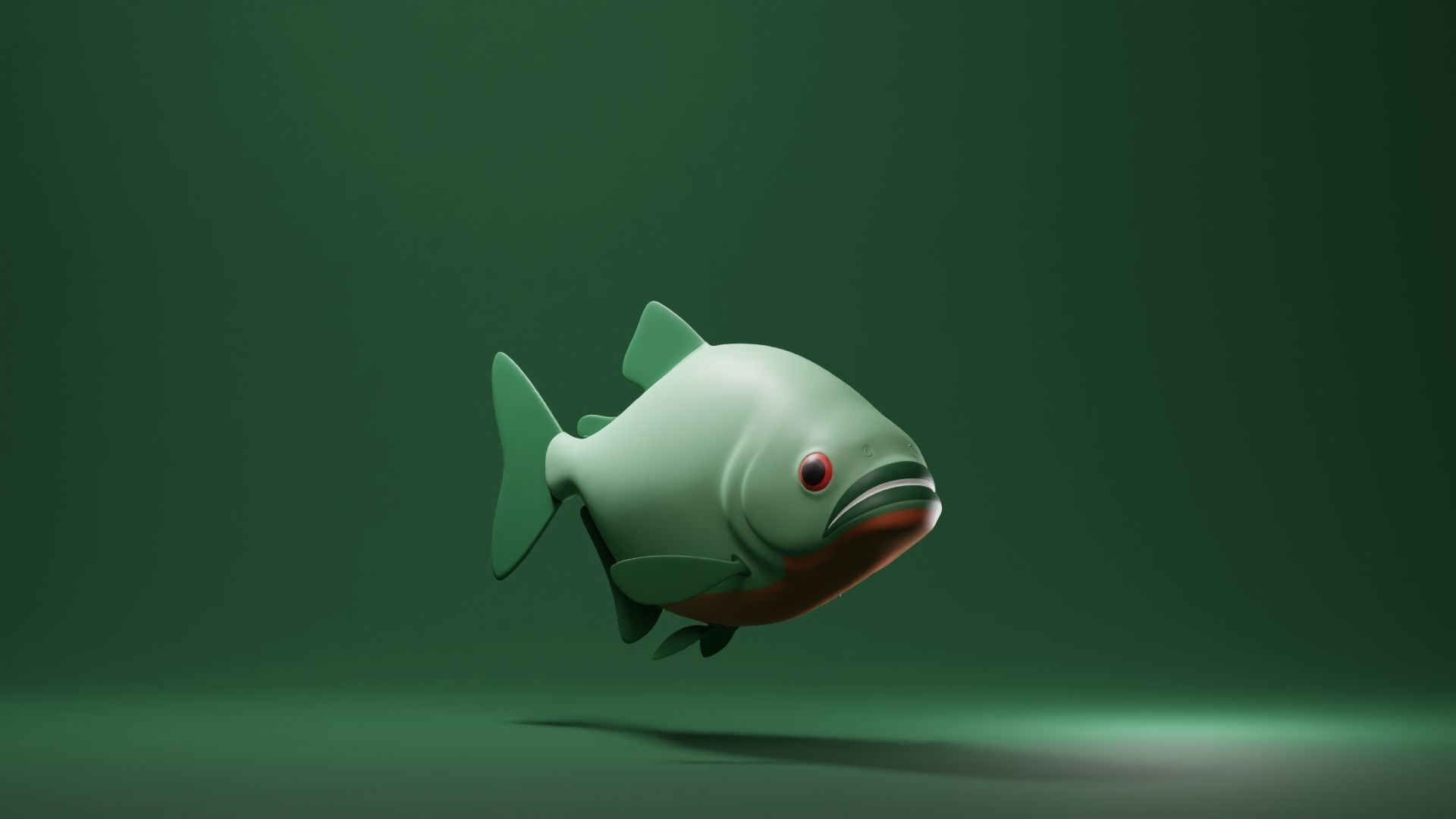 Piranha Base Mesh Low-poly 3D model_1
