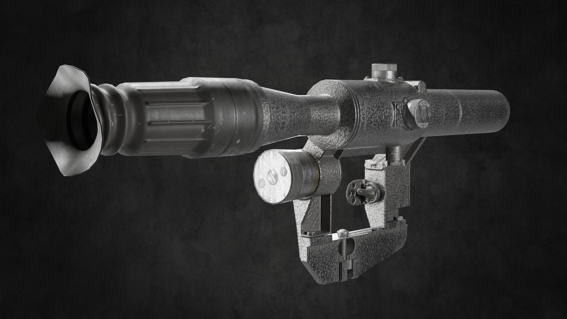 low-poly model of the soviet optical sight PSO-1 Low-poly 3D model_3