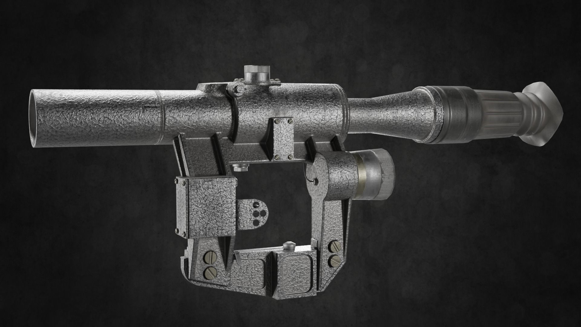low-poly model of the soviet optical sight PSO-1 Low-poly 3D model_2
