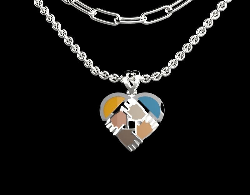 Pendants stand with Ukraine 3D print model_6