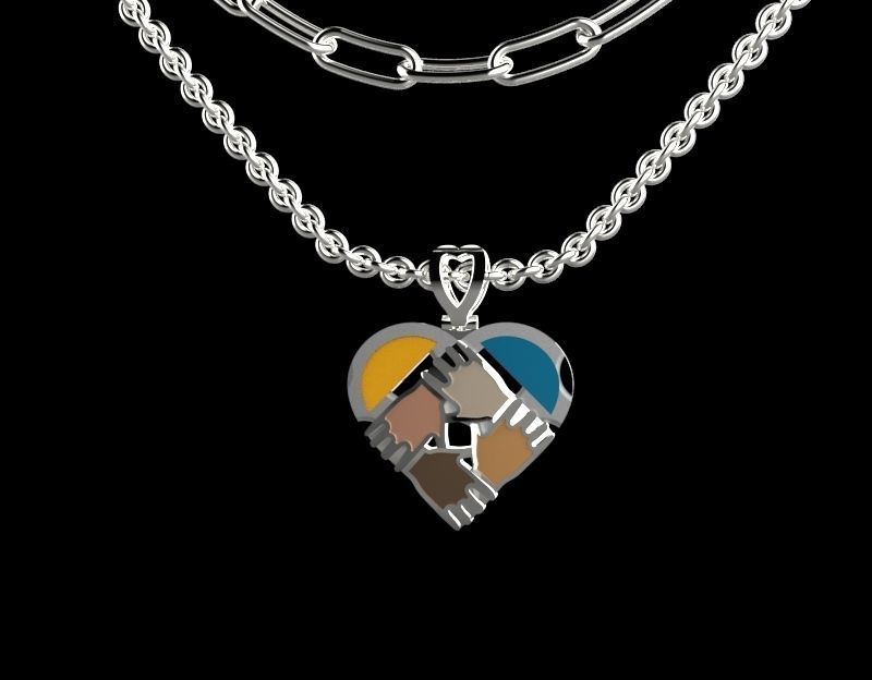 Pendants stand with Ukraine 3D print model_7