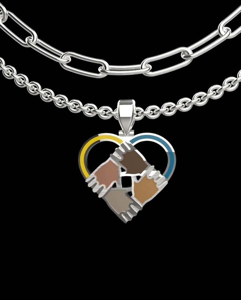 Pendants stand with Ukraine 3D print model_5