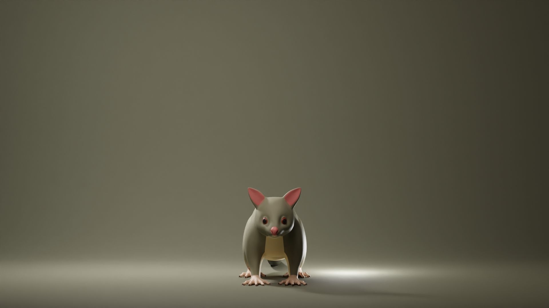 Possum Base Mesh Low-poly 3D model_2