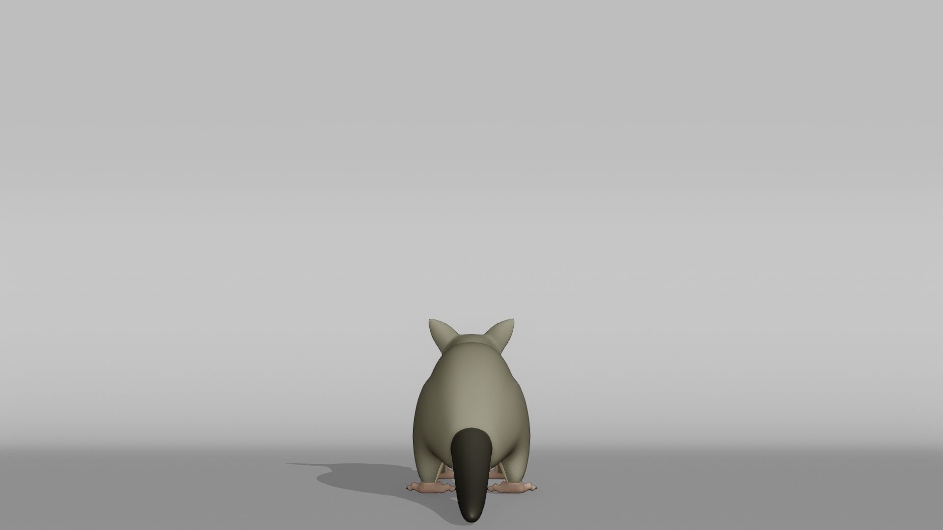 Possum Base Mesh Low-poly 3D model_9