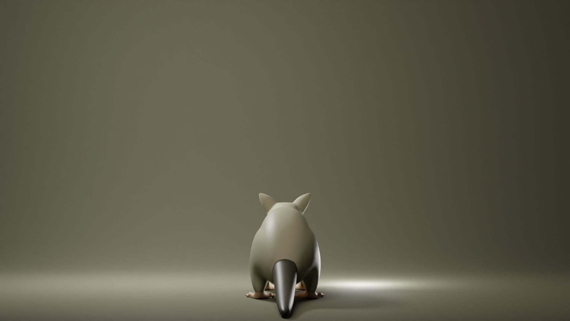 Possum Base Mesh Low-poly 3D model_4