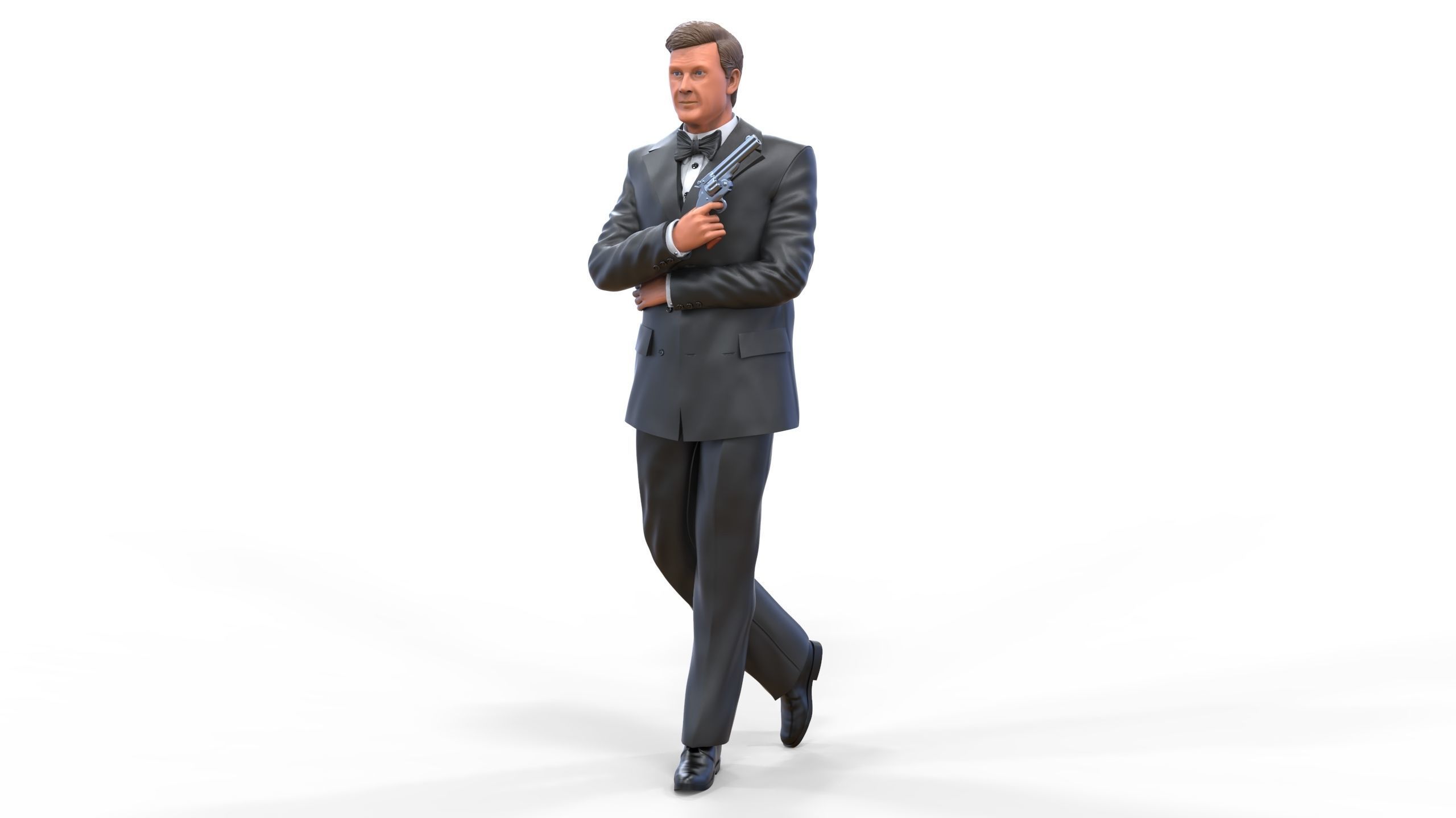 Roger Moore James Bond 3D print model_4