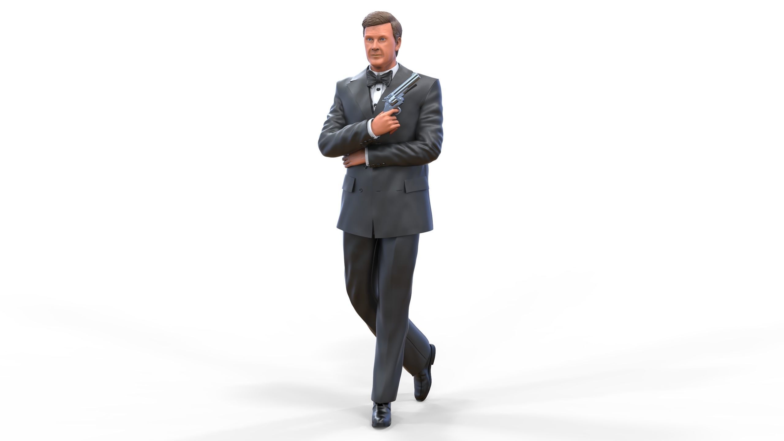 Roger Moore James Bond 3D print model_3