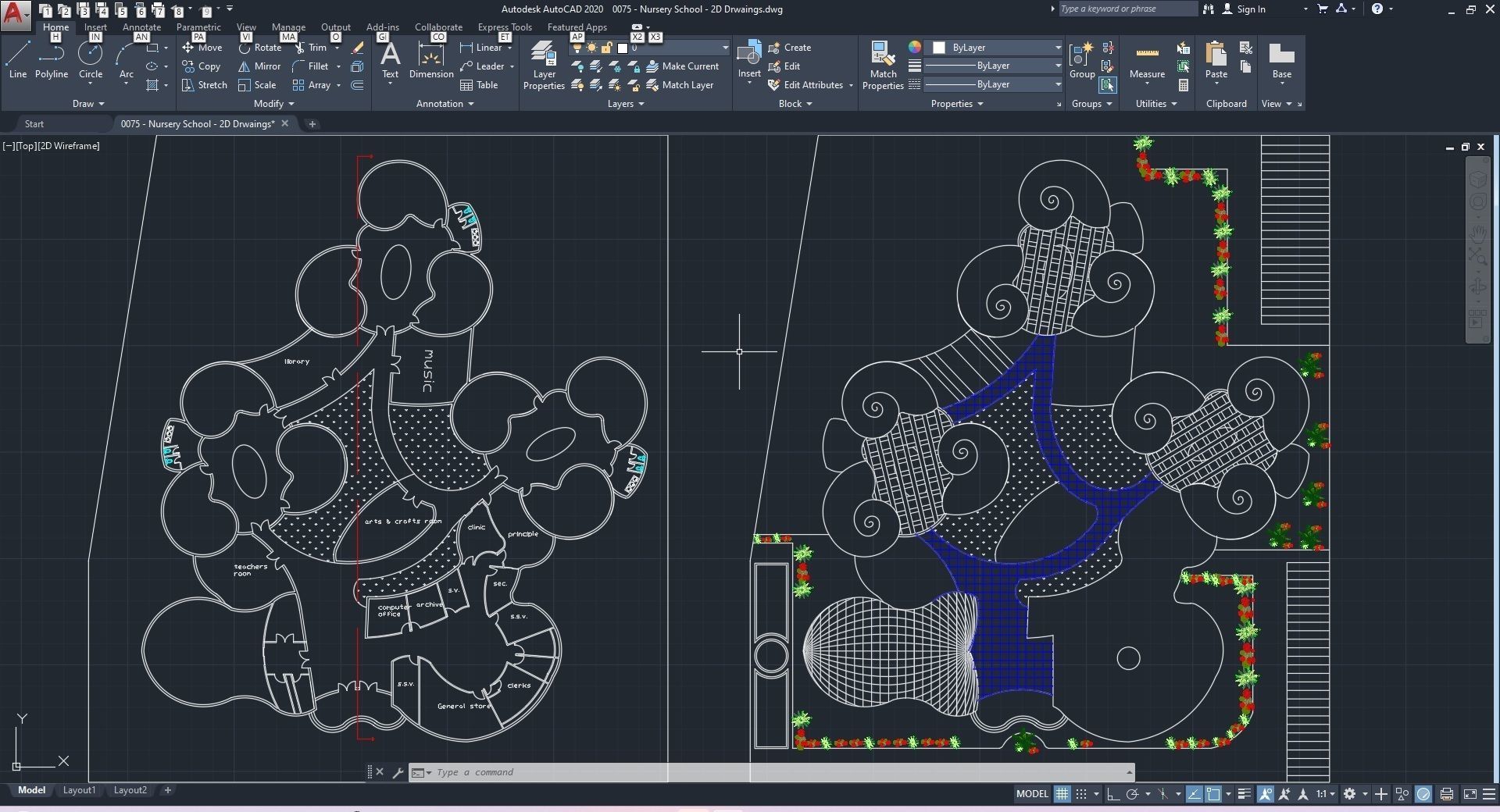 0075 - Nursery School - 2Ds Plans - 3Ds Files 3D model_19