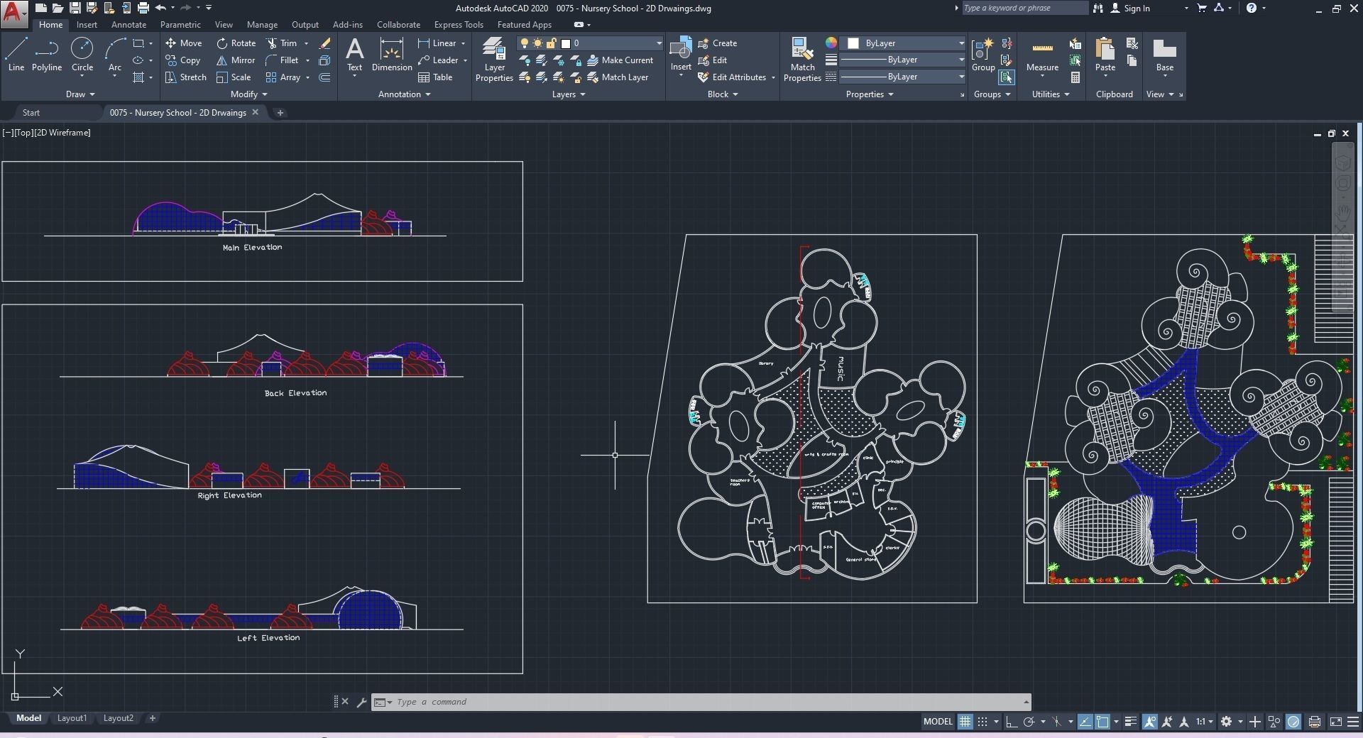 0075 - Nursery School - 2Ds Plans - 3Ds Files 3D model_18
