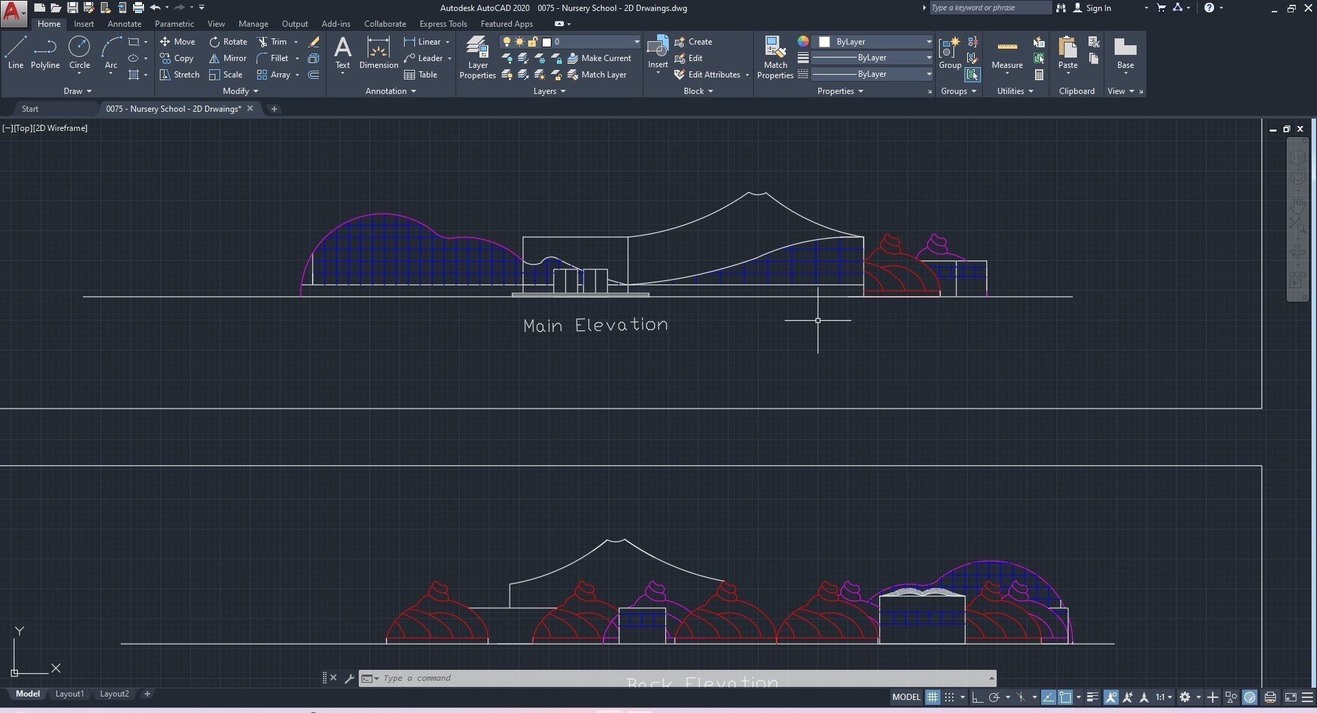0075 - Nursery School - 2Ds Plans - 3Ds Files 3D model_21