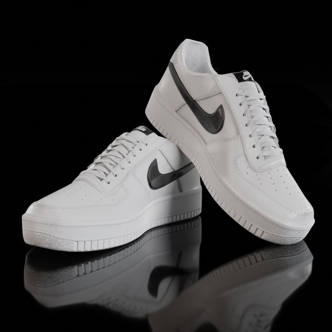 Nike Air Force 1 Shoes Free 3D model_3