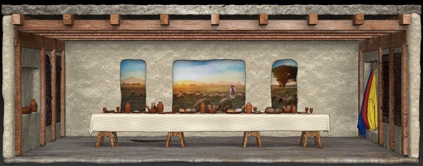 Last Supper 3D 360 degree splitted plus floor 3D model 3D