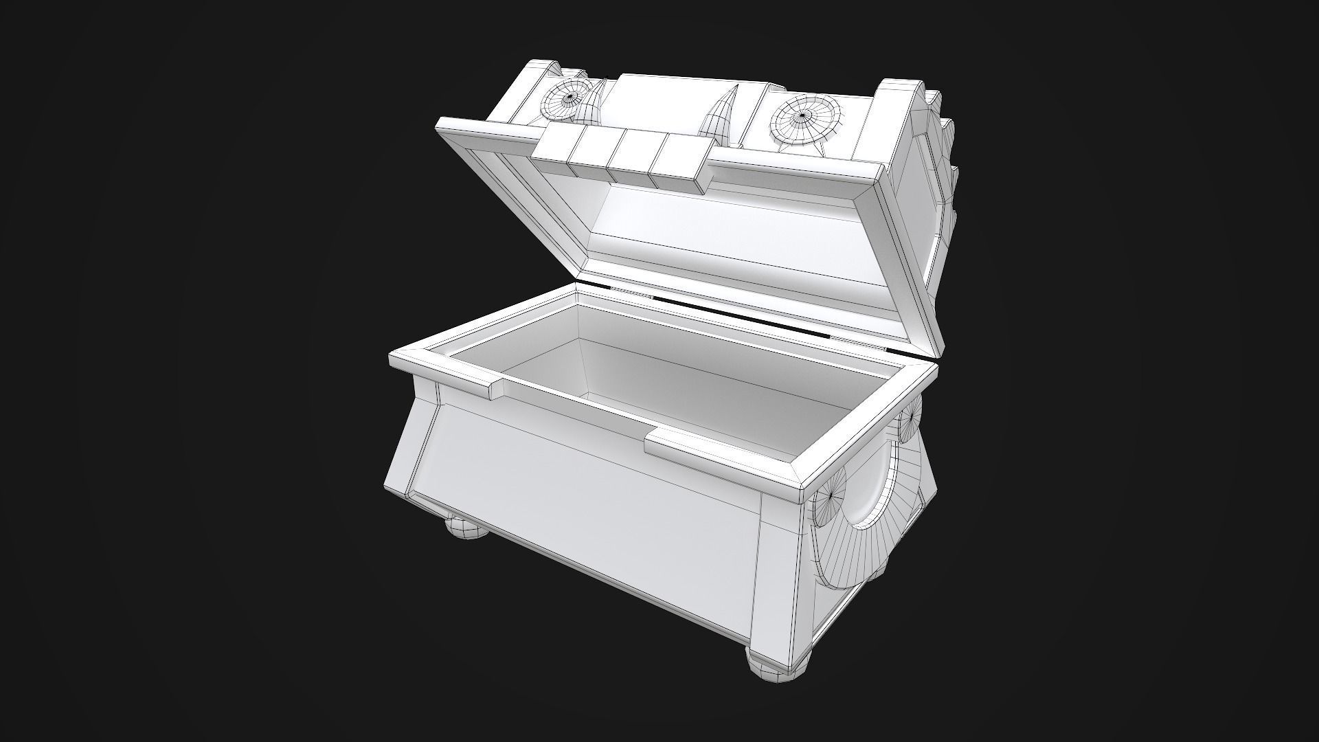 Jungle Treasure Chest Low-poly 3D model_12