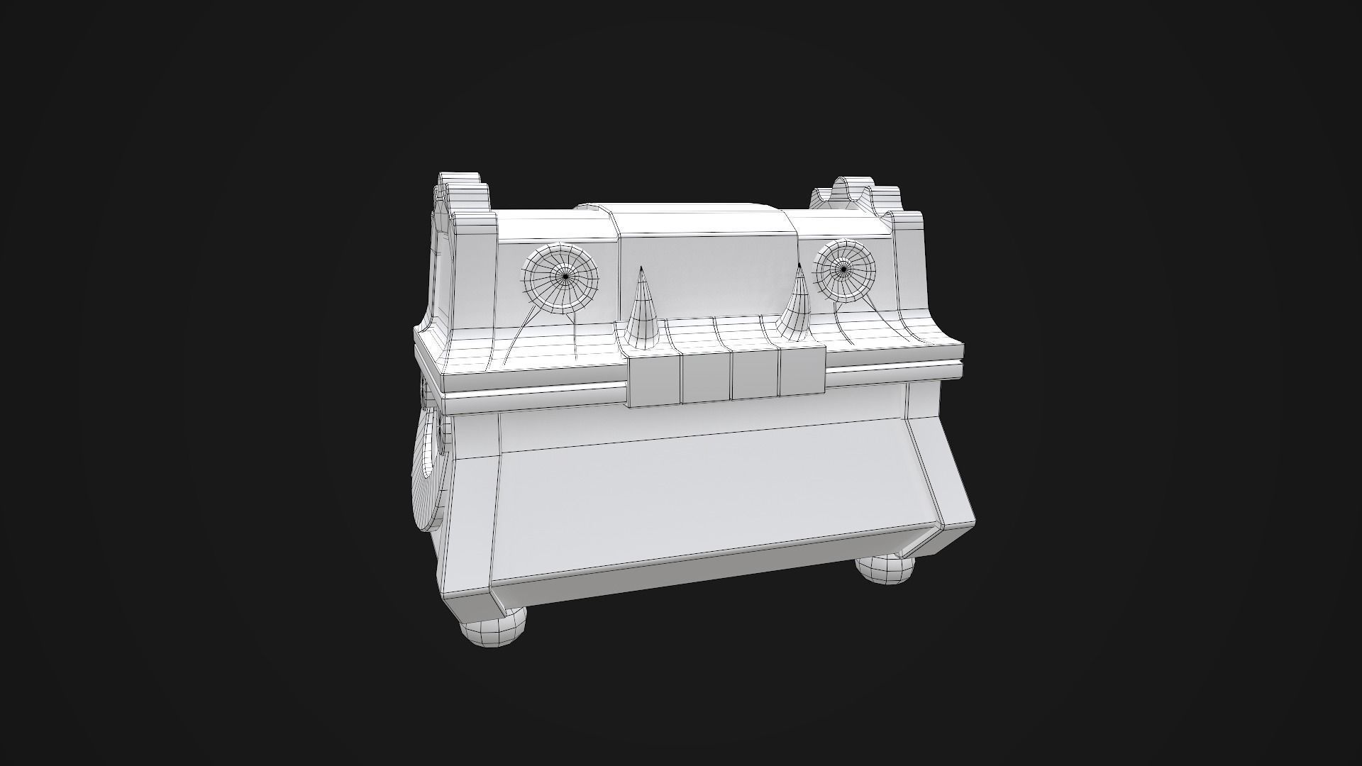 Jungle Treasure Chest Low-poly 3D model_10