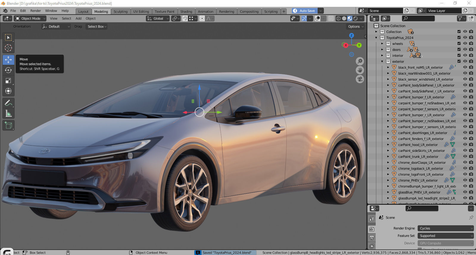 Toyota Prius 2024 3D model_39