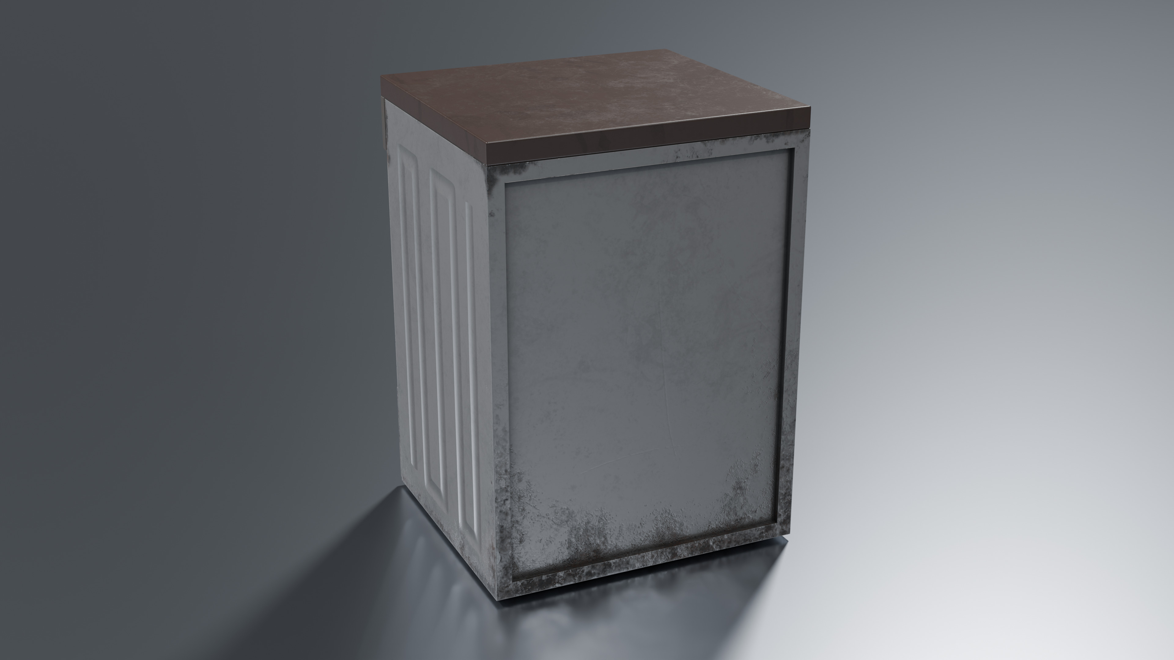 Vintage Washing Machine Low-poly 3D model_3