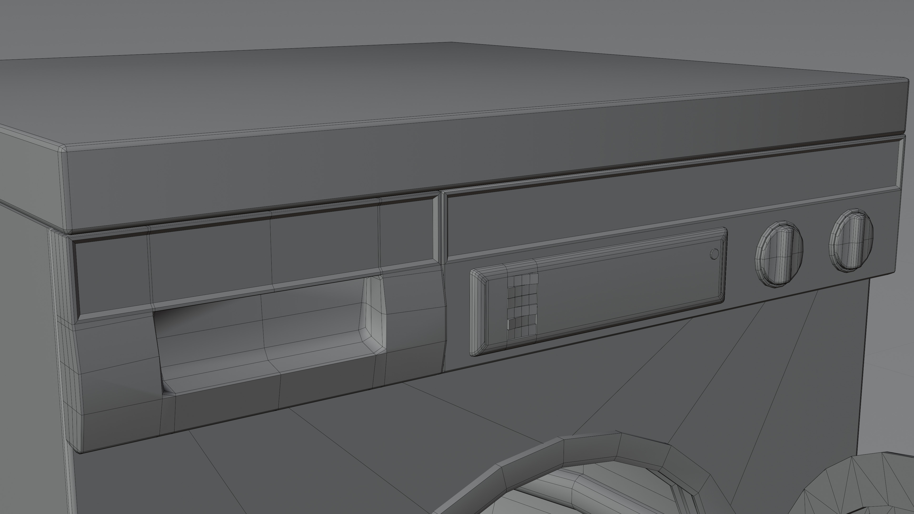 Vintage Washing Machine Low-poly 3D model_12