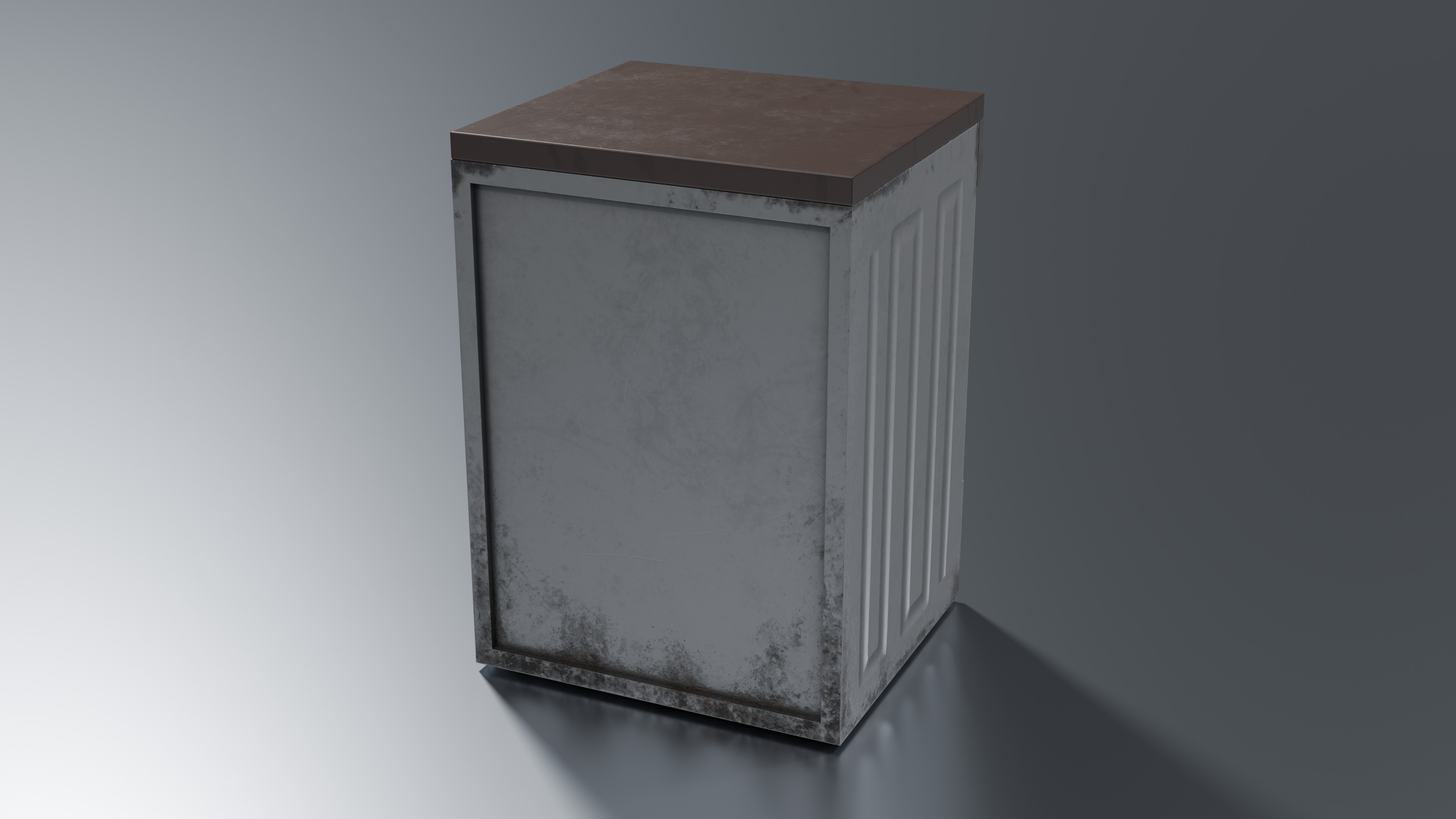 Vintage Washing Machine Low-poly 3D model_4