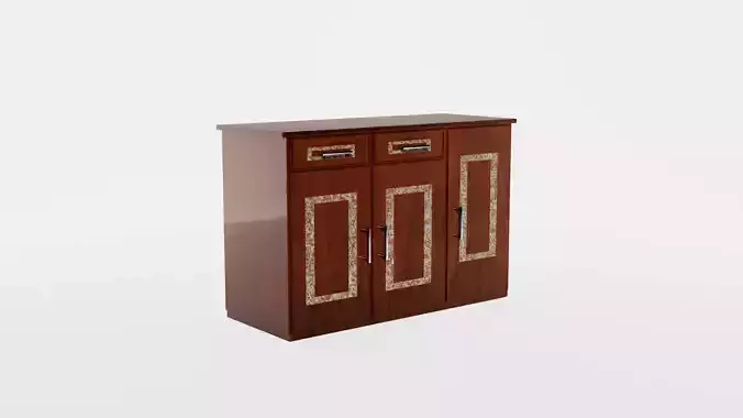 Cupboard wooden cabinet with two drawers