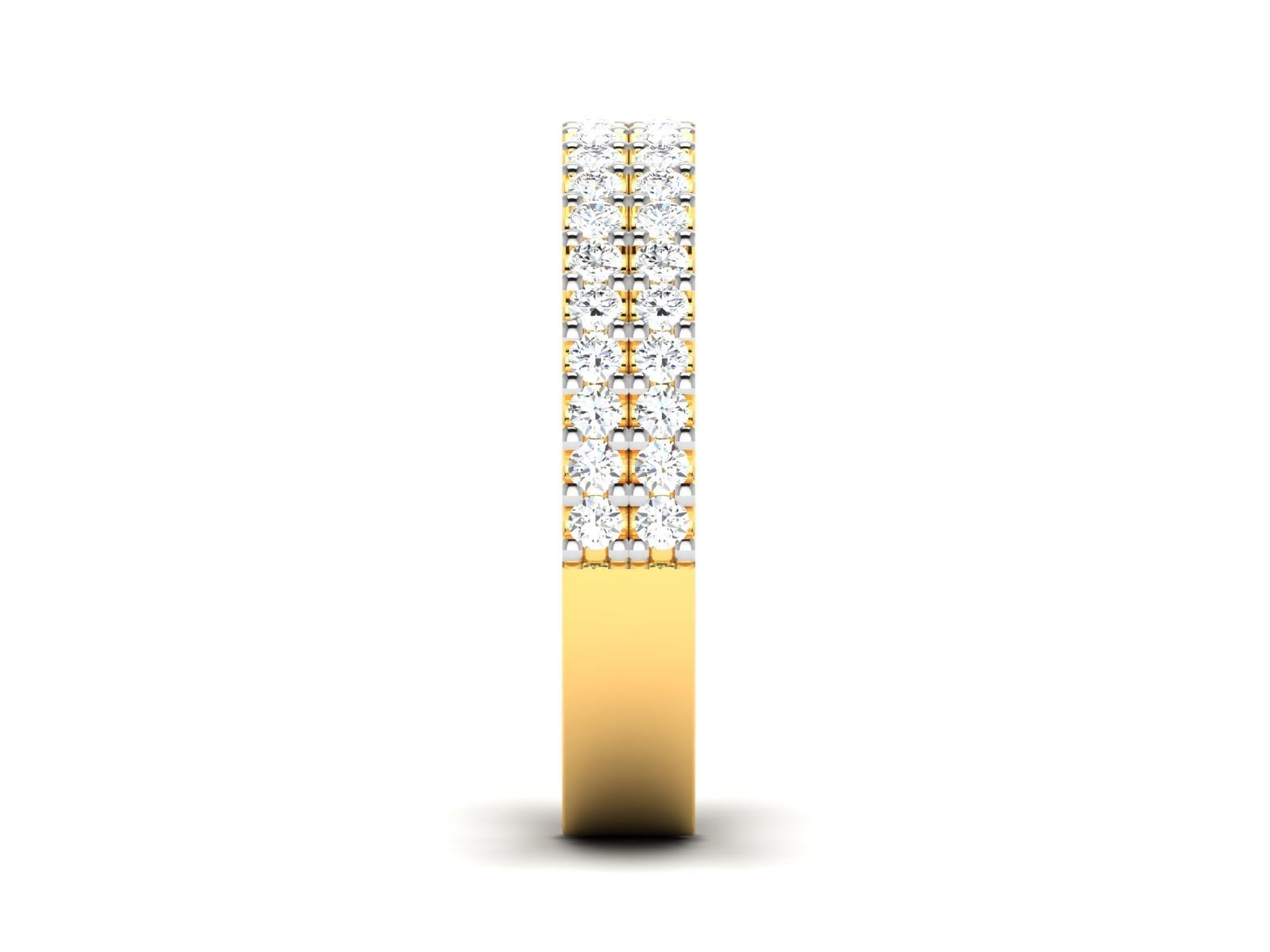 Band 3dm Render Details gold diamond eternity ring 3D print model_11