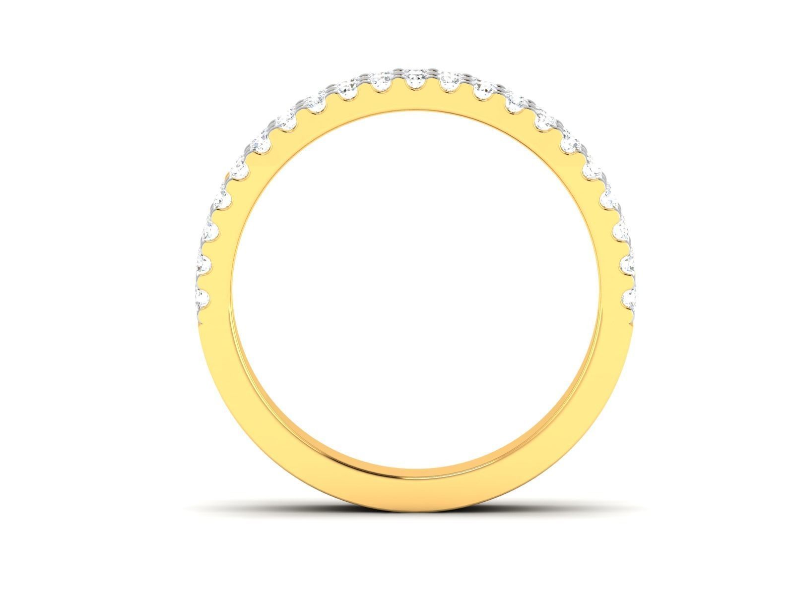Band 3dm Render Details gold diamond eternity ring 3D print model_3