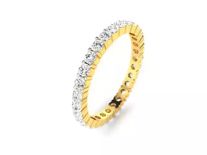 Band 3dm Render Details gold diamond eternity ring