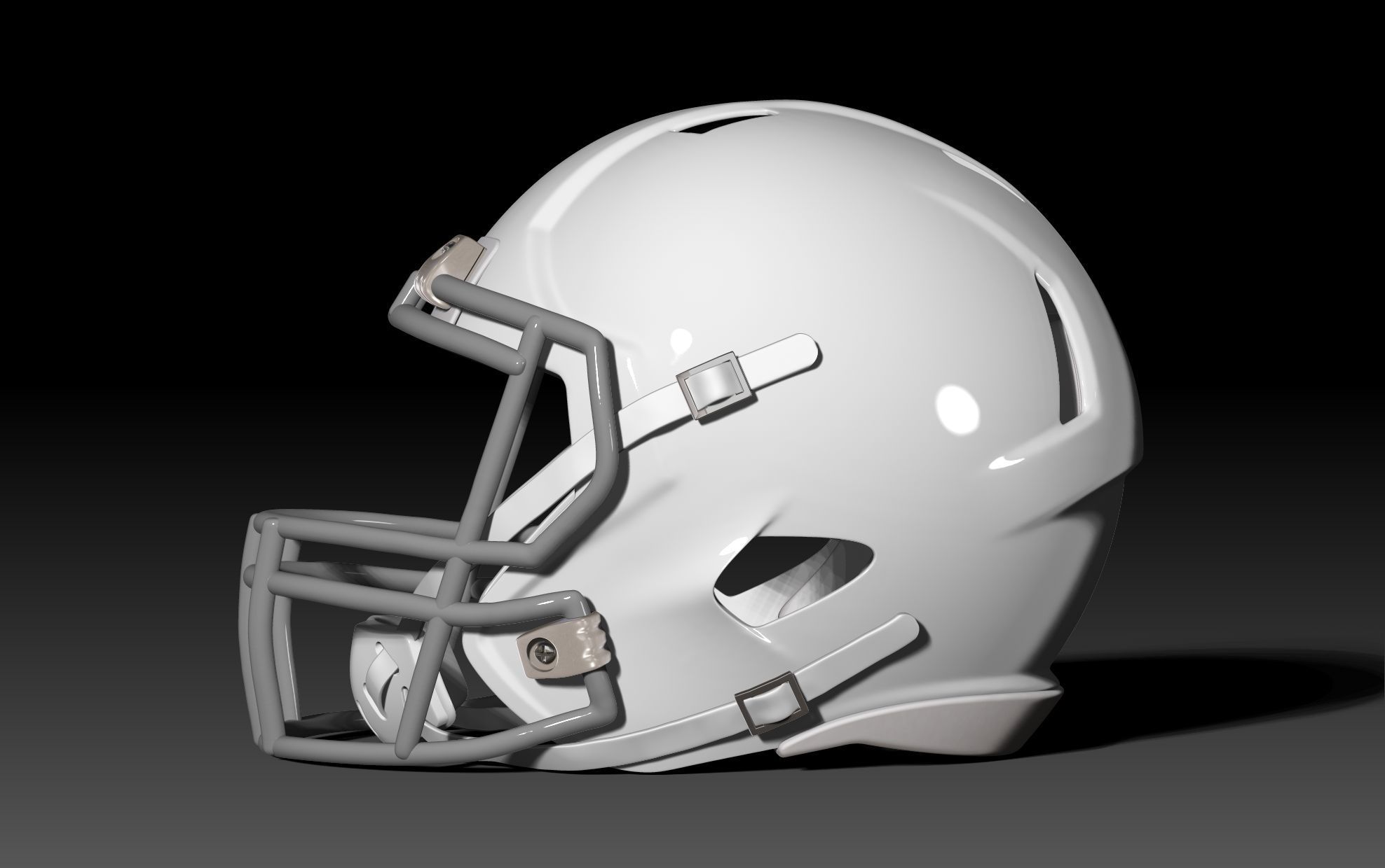 NFL Riddell Speed helmet with padding 3D print model_7